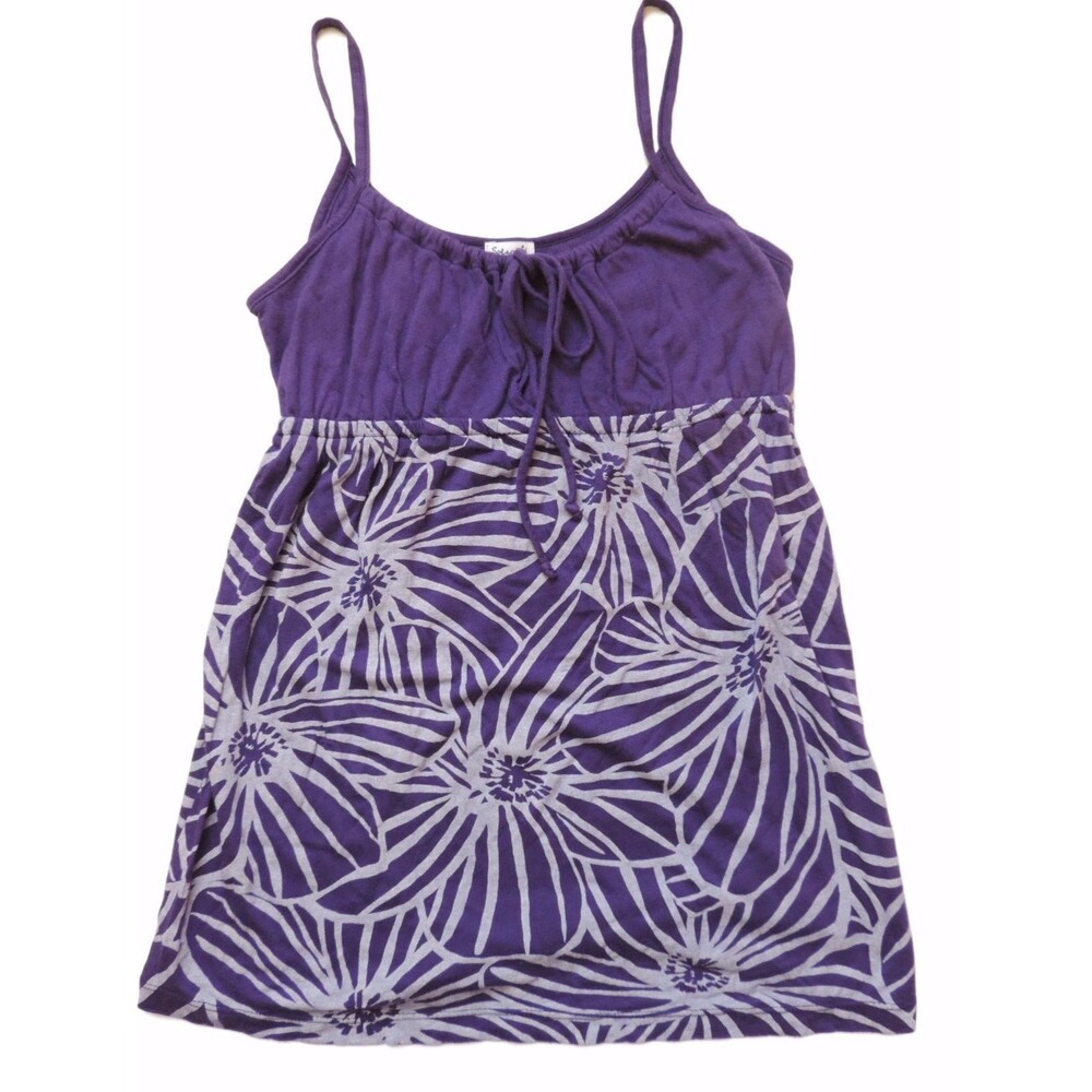 Splendid XS Tank Top Cami Womens Purple Spaghetti Strap Shirt Cotton Blend